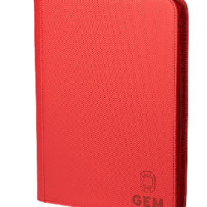 Fichário Fixo em Couro GEM - 3x3 - Vermelho | PequenaViaCards