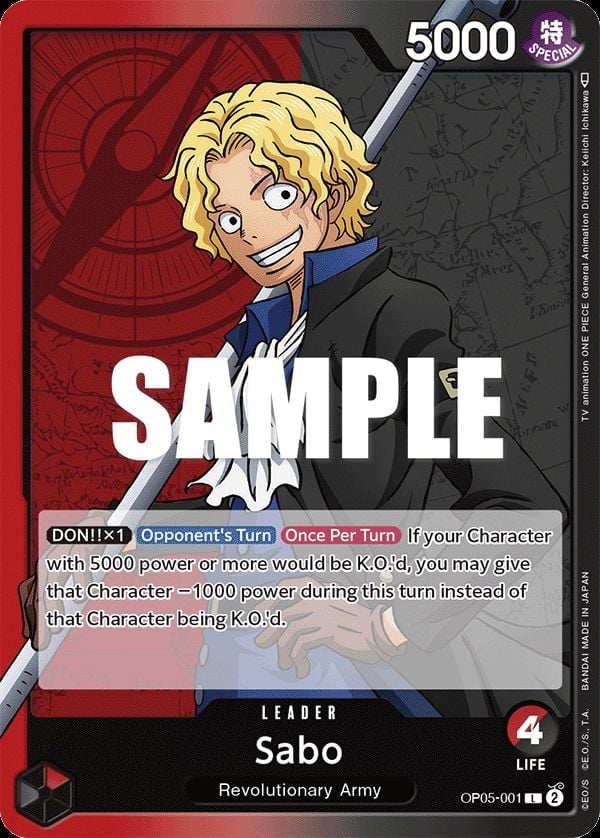 2023 ONE PIECE Sabo カード Sabo | One Piece | MYP Cards