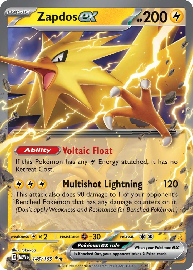 Zapdos ex (145/165) | Pokémon | MYP Cards