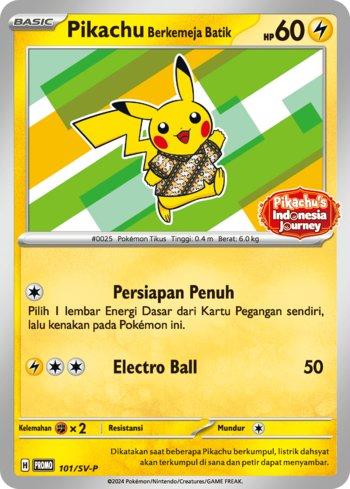 Pikachu Berkemeja Batik (101/SV-P) | Pokémon | MYP Cards