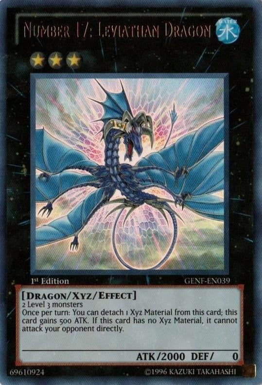 遊戯王OCG デュエルモンスターズ YuGiOh No.17 Leviathan Dragon Ghost Rare Número 17: Dragão Leviatã / Number 17: Leviathan Dragon | Yu-Gi-Oh