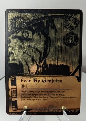 Naruto CCG: Fear By Genjutsu - J-640 Super Rare - 1st Edition