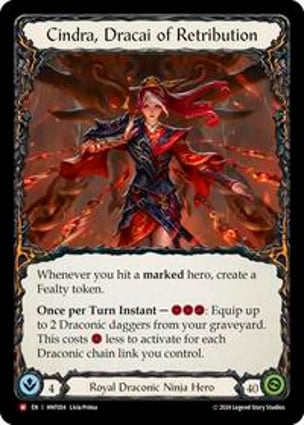 その他 Cindra, Dracai of Retribution Marvel FaB Cindra, Dracai of Retribution | Flesh & Blood | MYP Cards