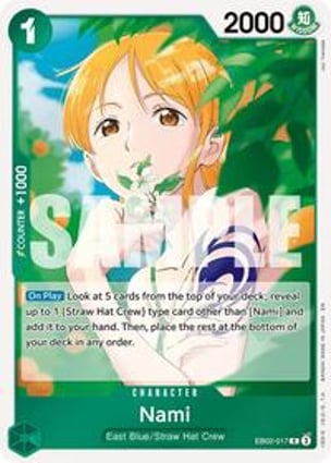 Histórico de Preços - Nami | One Piece | MYP Cards