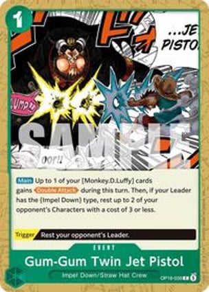 ワンピース カードゲーム ONE PIECE card winner Gum-Gum Jet Pistol Histórico de Preços - Gum-Gum Twin Jet Pistol | One Piece | MYP Cards