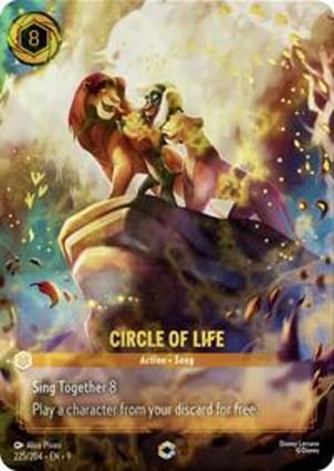 circle of life lorcana card (Enchanted) | Play a character from your discard for free. Lorcana Set 10 - NEW