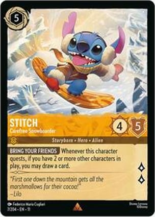 Stitch - Carefree Snowboarder | Lorcana | MYP Cards