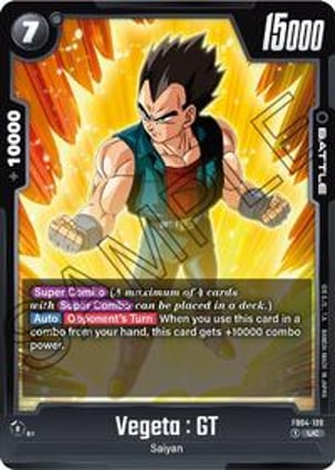 Histórico de Preços - Vegeta : GT | DBS: Fusion World | MYP Cards