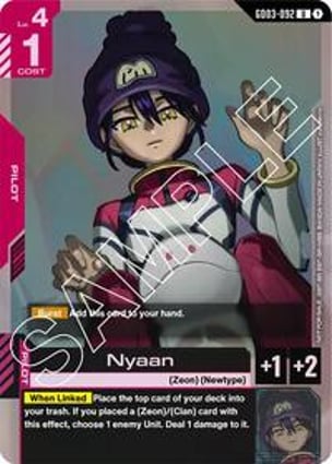 Nyaan (Store Tournament Participant Pack 03) | Gundam Card Game