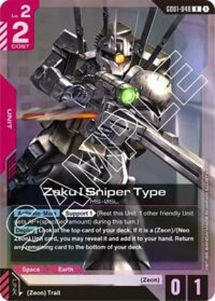 Histórico de Preços - Zaku I Sniper Type | Gundam Card Game | MYP