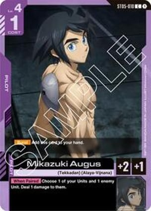 Histórico de Preços - Mikazuki Augus | Gundam Card Game | MYP Cards