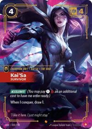 その他 Riftbound Kai'sa Survivor Kai'Sa - Survivor | Riftbound: League of Legends | MYP Cards