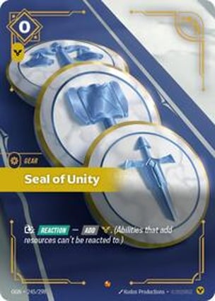 Seal of Unity | Riftbound: League of Legends | MYP Cards