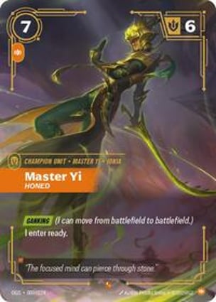 Master Yi - Honed | Riftbound: League of Legends | MYP Cards