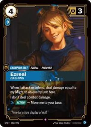 Ezreal - Dashing | Riftbound: League of Legends | MYP Cards