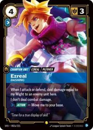 Ezreal - Dashing | Riftbound: League of Legends | MYP Cards