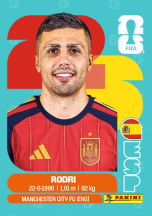 スポーツ選手 PANINI RODRI 09/10 Rodri - ESP10 | Copa do Mundo 2026 | MYP Cards