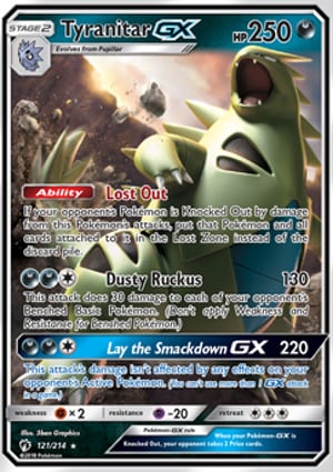常緑樹 RARA Tyranitar-GX (121/214) | Pokémon | MYP Cards