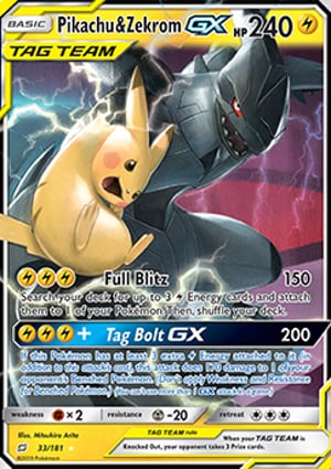 Pikachu e Zekrom-GX (033/181) / Pikachu & Zekrom-GX | Pokémon