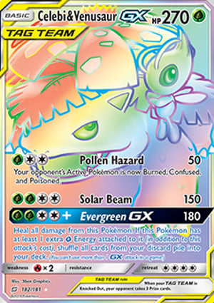ポケモンカードゲーム Celebi&Venusaur gx rr psa10 Celebi e Venusaur-GX (182/181) / Celebi & Venusaur-GX