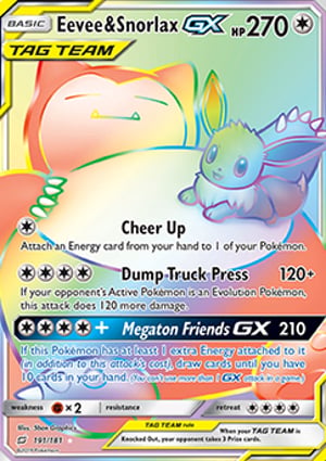 Eevee e Snorlax-GX (191/181) / Eevee & Snorlax-GX | Pokémon