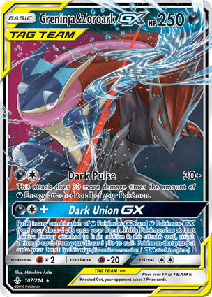 Greninja e Zoroark-GX (107/214) / Greninja & Zoroark-GX