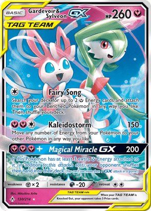 Gardevoir e Sylveon-GX (130/214) / Gardevoir & Sylveon-GX