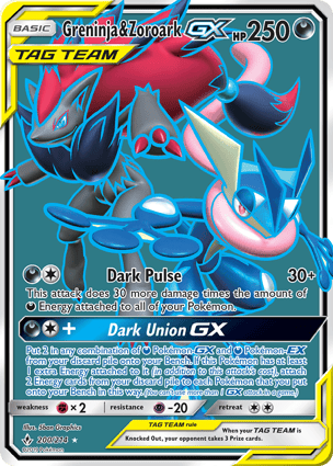 Greninja e Zoroark-GX (200/214) / Greninja & Zoroark-GX