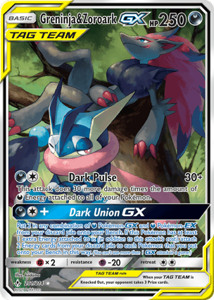 Greninja e Zoroark-GX (201/214) / Greninja & Zoroark-GX