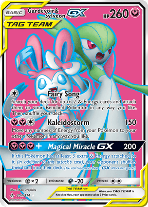 Gardevoir e Sylveon-GX (204/214) / Gardevoir & Sylveon-GX