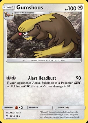 Gumshoos (181/236) | Pokémon | MYP Cards