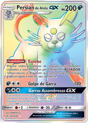 alolan persian gx pokemon card Alolan Persian-GX (Rainbow Rare)