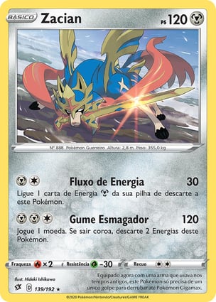 Zacian (139/192) | Pokémon | MYP Cards