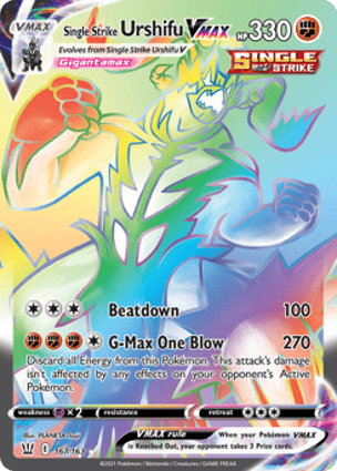 ポケモンカードゲーム Single Strike Urshifu VMAX 168/163 Single Strike Urshifu VMAX (167/163) | Pokémon | MYP Cards