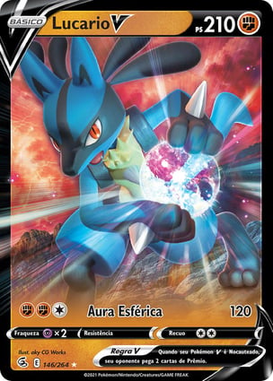ポケモン リオル lv.6 ホロ Lucario V (146/264) | Pokémon | MYP Cards