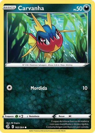 Carvanha (162/264) | Pokémon | MYP Cards