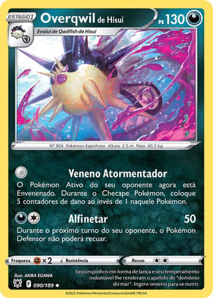 overqwil pokemon card value Hisuian - Astral Radiance Pokmon 091/189 Hisuian Overqwil (091) 2022 Pokemon