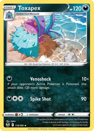 Toxapex (115/195) | Pokémon | MYP Cards