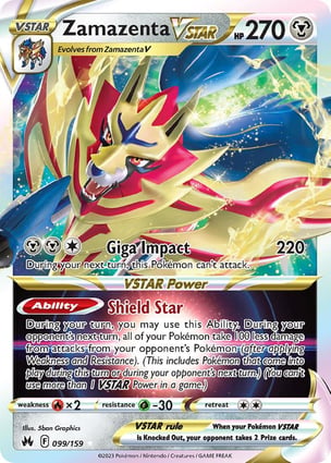 Zamazenta V-ASTRO (099/159) / Zamazenta VSTAR | Pokémon | MYP Cards