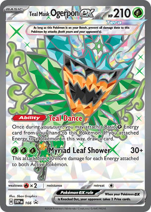 Ogerpon Máscara Turquesa ex (166) / Teal Mask Ogerpon ex | Pokémon