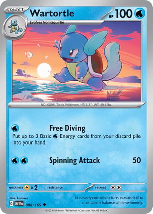 ポケモンカードゲーム Pokemon Shadowless Squirtle Wartortle Wartortle (008/165) | Pokémon | MYP Cards