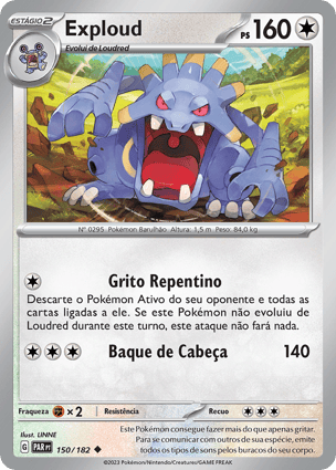 pokemon card exploud (Mega Rising #192/331, 3-Diamonds) put 1 damage counter on each of your opponents Pokemon Pokemon - Exploud - 150/182