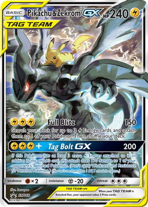 Pikachu e Zekrom-GX (PR-SM_SM168) / Pikachu & Zekrom-GX