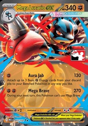 MEGA LUCARIO ex ポケモンカード GEM MT 10 Mega Lucario ex (077/132) | Pokémon | MYP Cards