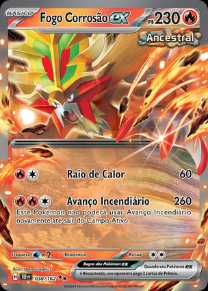 Fogo Corrosão ex (038/162) / Gouging Fire ex | Pokémon | MYP Cards