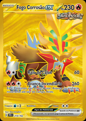 Fogo Corrosão ex (214/162) / Gouging Fire ex | Pokémon | MYP Cards