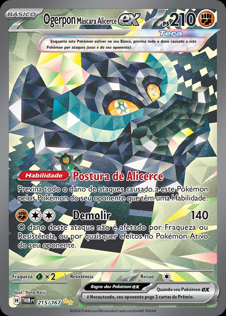 Ogerpon Máscara Alicerce ex (215/167) / Cornerstone Mask Ogerpon