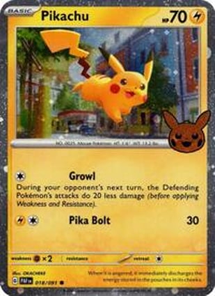Pikachu - 018/091 (Cosmos Holo) (018/091) | Pokémon | MYP Cards