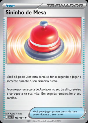 call bell pokemon card 165/191 - Surging Sparks - Rev Holo - MINT The item available is listed in the Title Sininho de Mesa (165/191) /