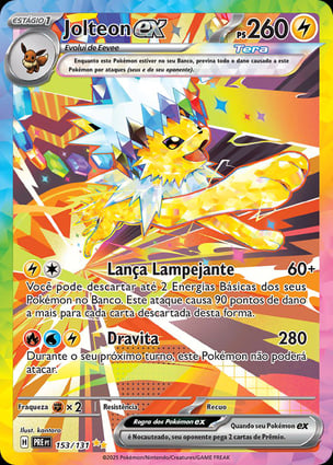 2024 ポケモンカード Jolteon EX 特別アートレア Jolteon ex (153/131) | Pokémon | MYP Cards